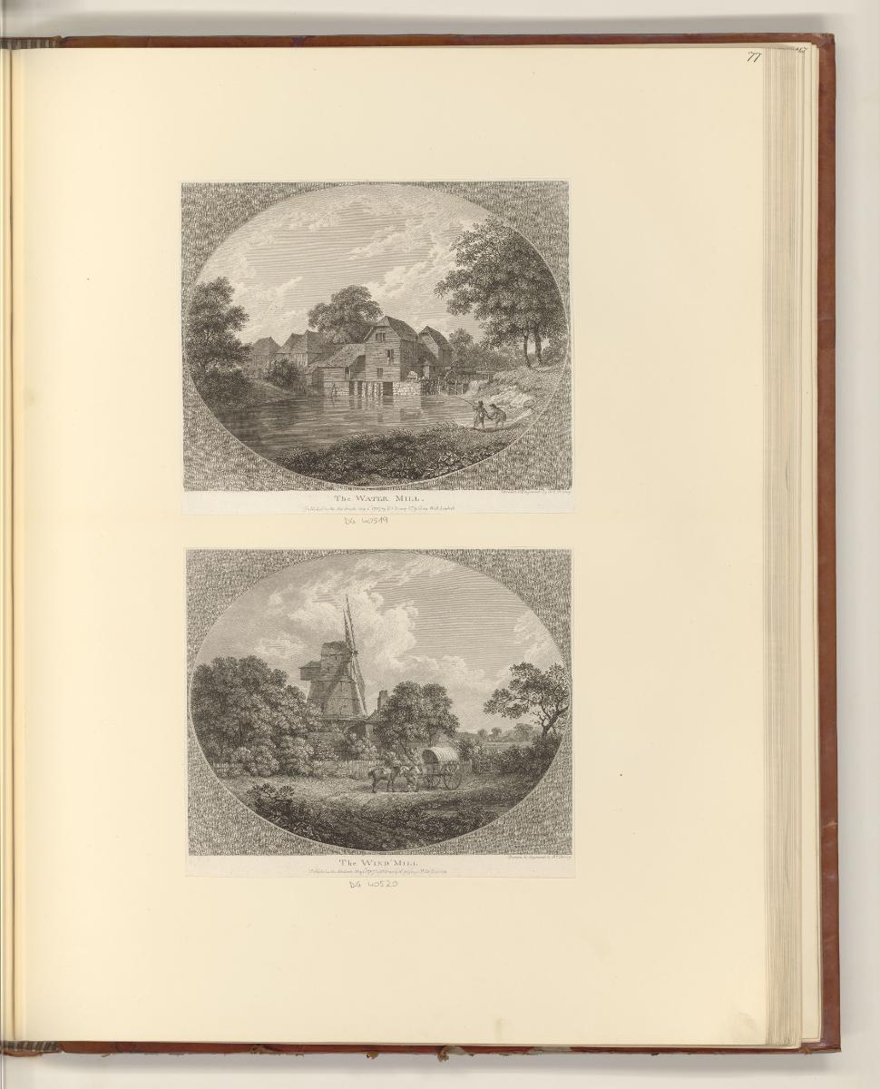 Britische Druckgrafiken des späten 18. Jahrhunderts, The water mill; The wind mill, Inv. Nr.: E…