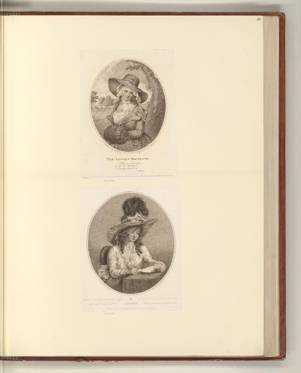 Britische Druckgrafiken des späten 18. und frühen 19. Jahrhunderts, The lovely Brunette; The Ch…