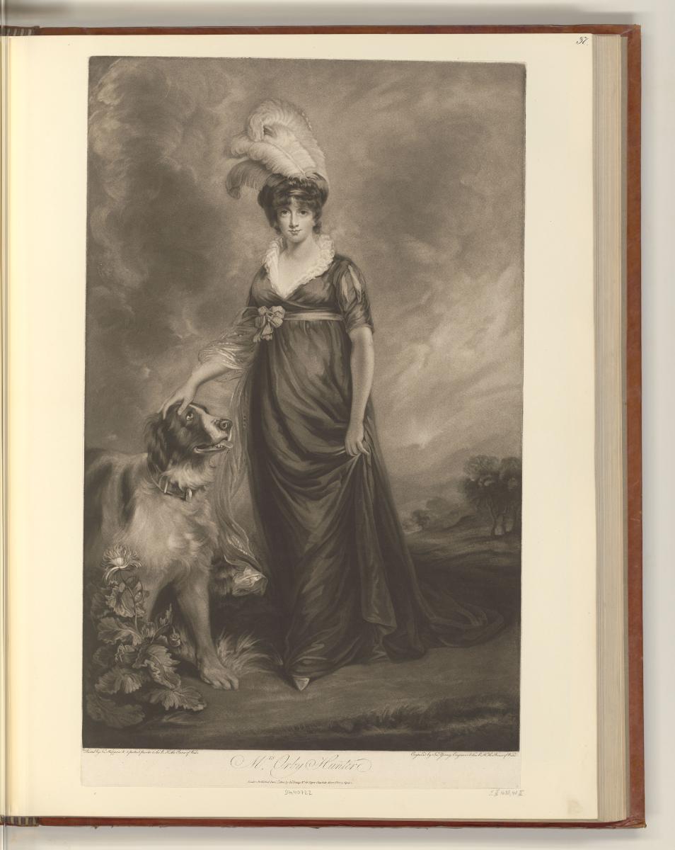 Britische Druckgrafiken des späten 18. und frühen 19. Jahrhunderts, Porträt Mrs. Orby Hunter, I…