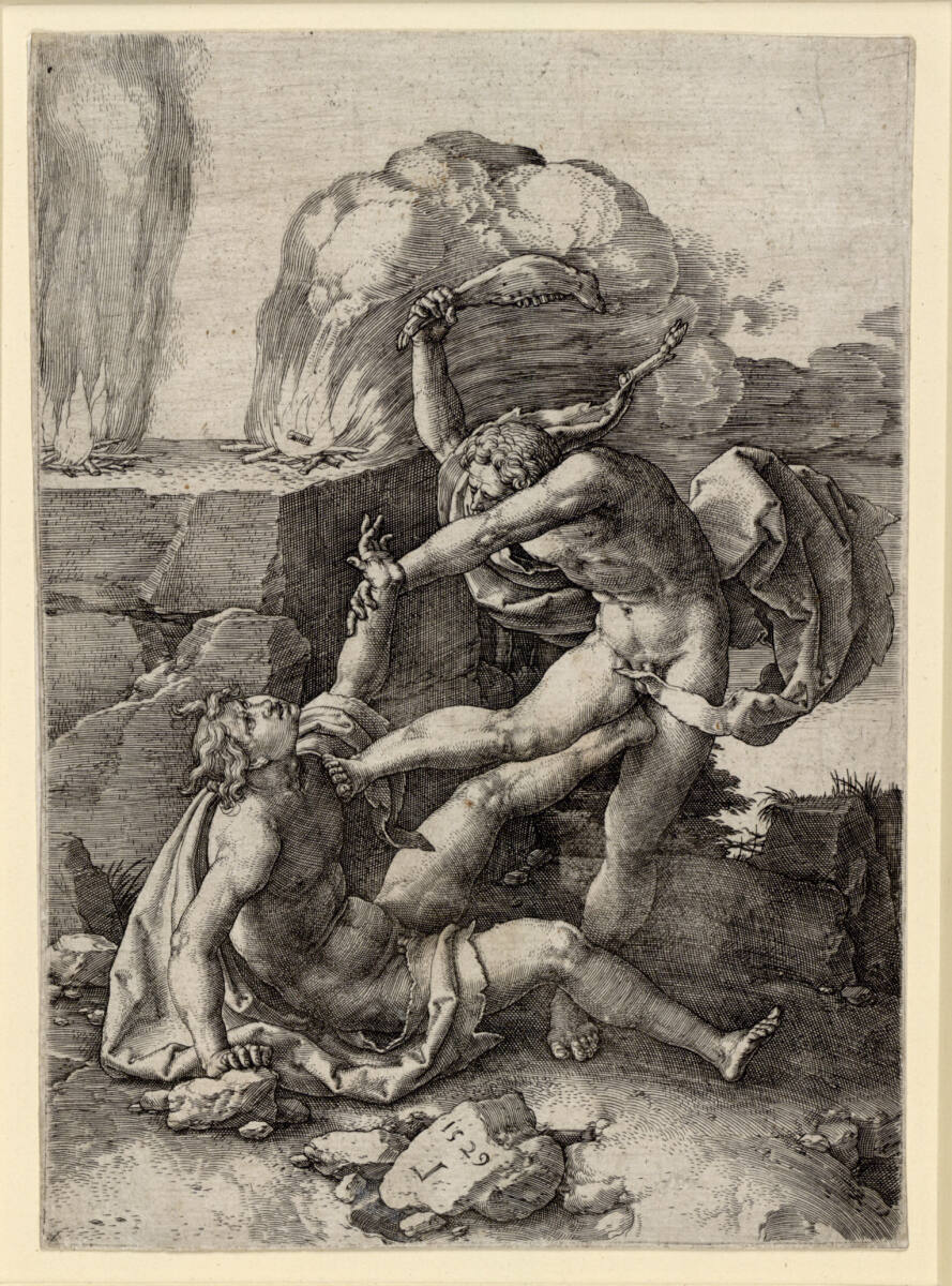 Kain erschlägt Abel, Lucas van Leyden, 1529