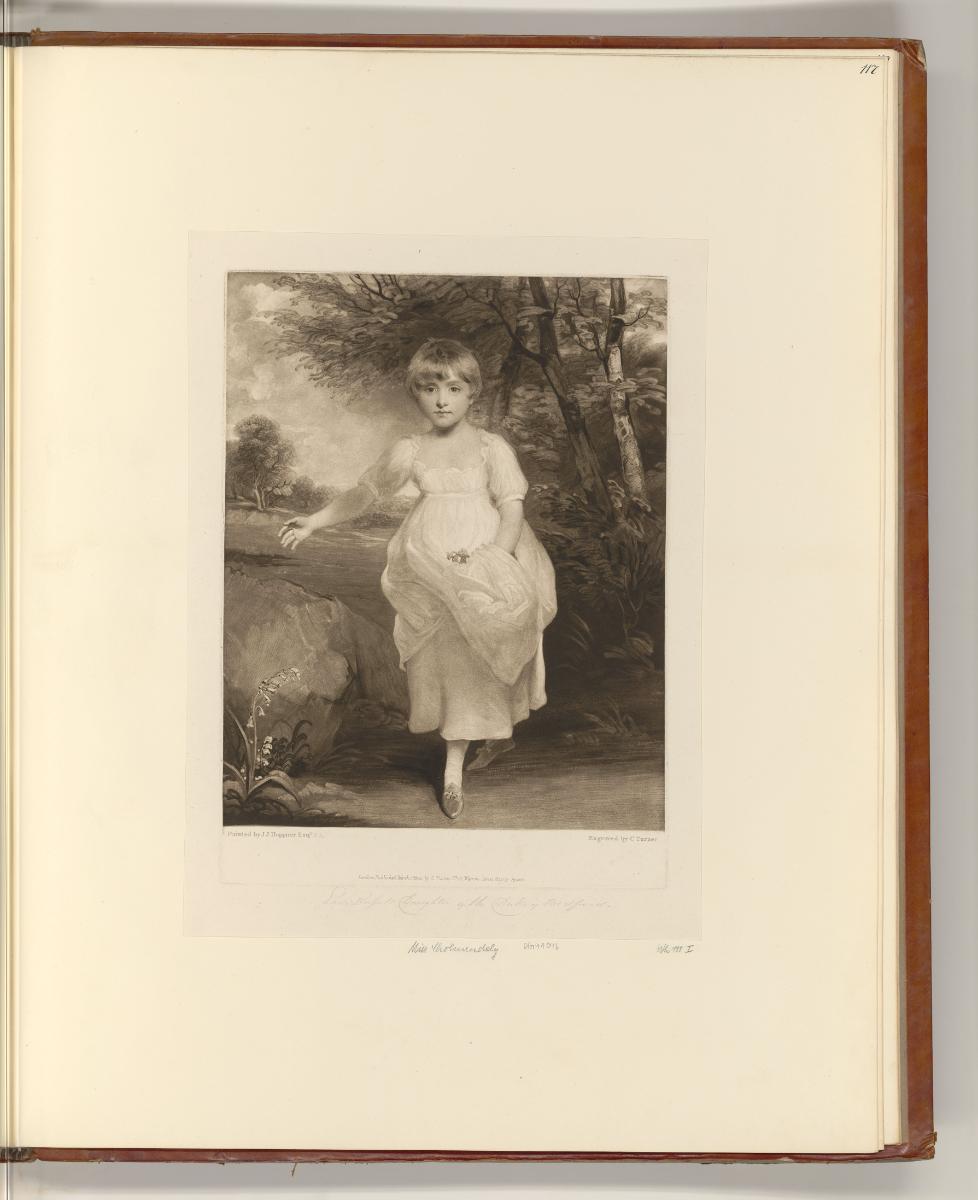 Britische Druckgrafiken des späten 18. und frühen 19. Jahrhunderts, Porträt Miss Harriet Cholmo…