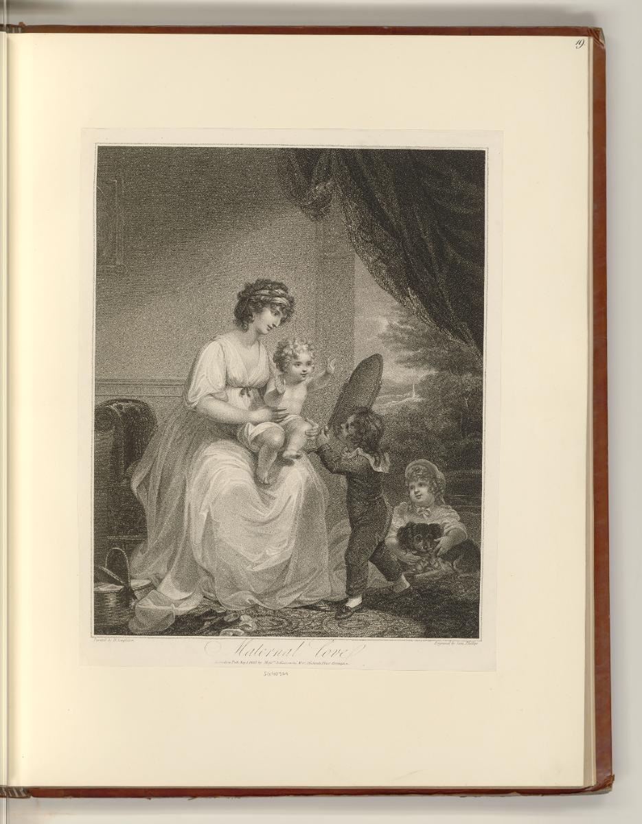 Britische Druckgrafiken des späten 18. und frühen 19. Jahrhunderts, Maternal love, Inv. Nr.: En…