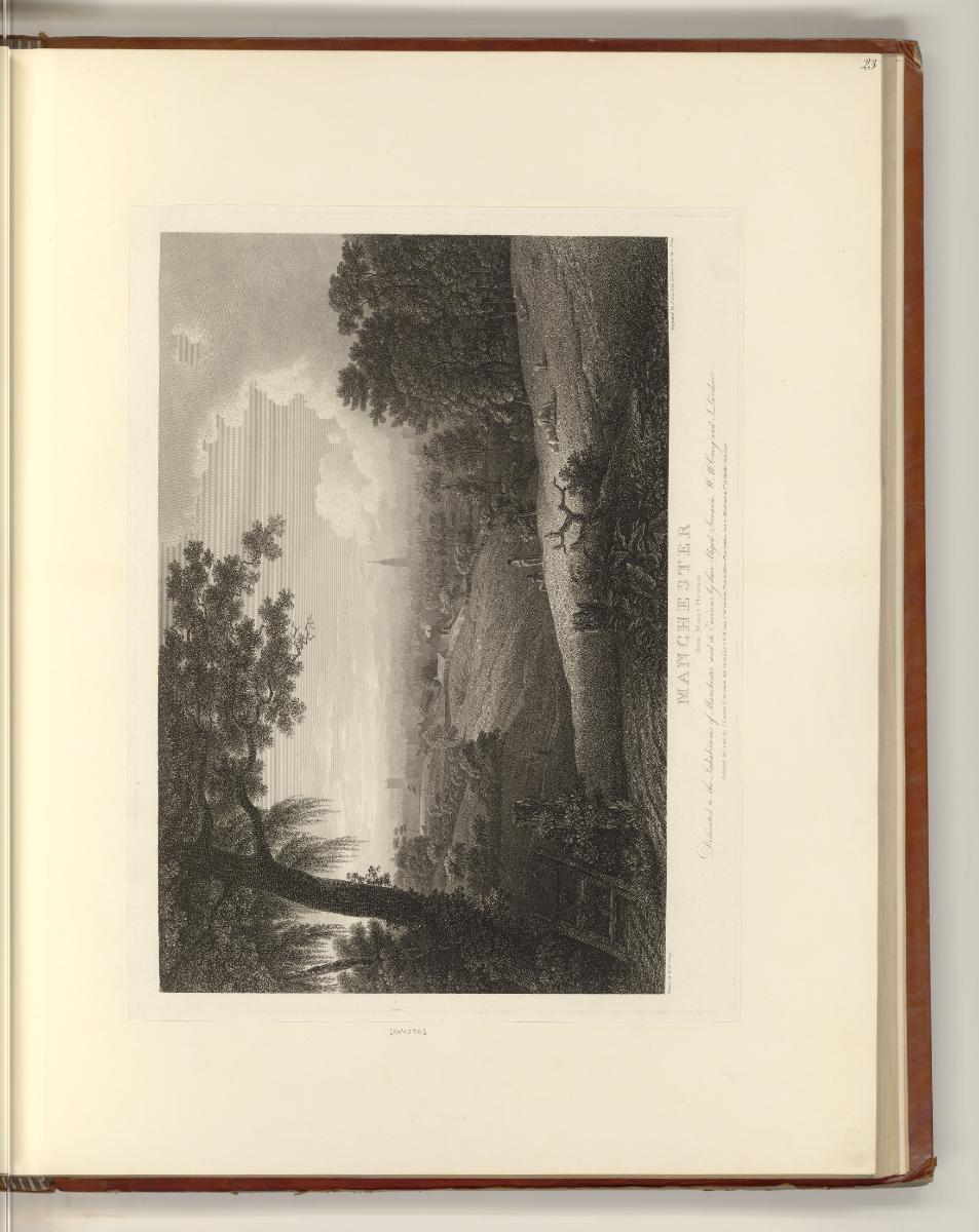 Britische Druckgrafiken des späten 18. und frühen 19. Jahrhunderts, Manchester from Mount Pleas…