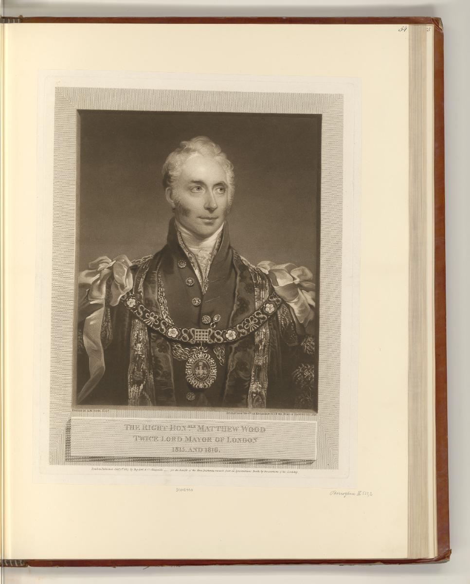 Britische Druckgrafiken des späten 18. und frühen 19. Jahrhunderts, Porträt Matthew Wood, Inv. …