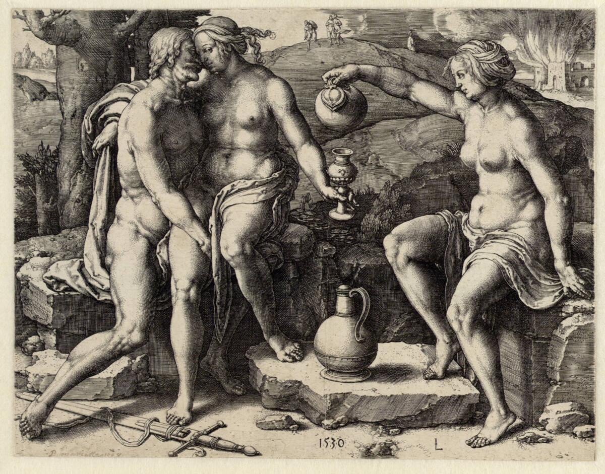 Lucas Hugensz. van Leyden, Lot und seine Töchter, Inv. Nr.: DG1926/1906