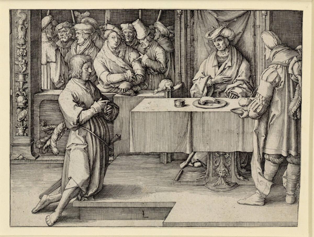 Lucas Hugensz. van Leyden, Joseph deutet die Träume des Pharaos, Inv. Nr.: DG1926/1914