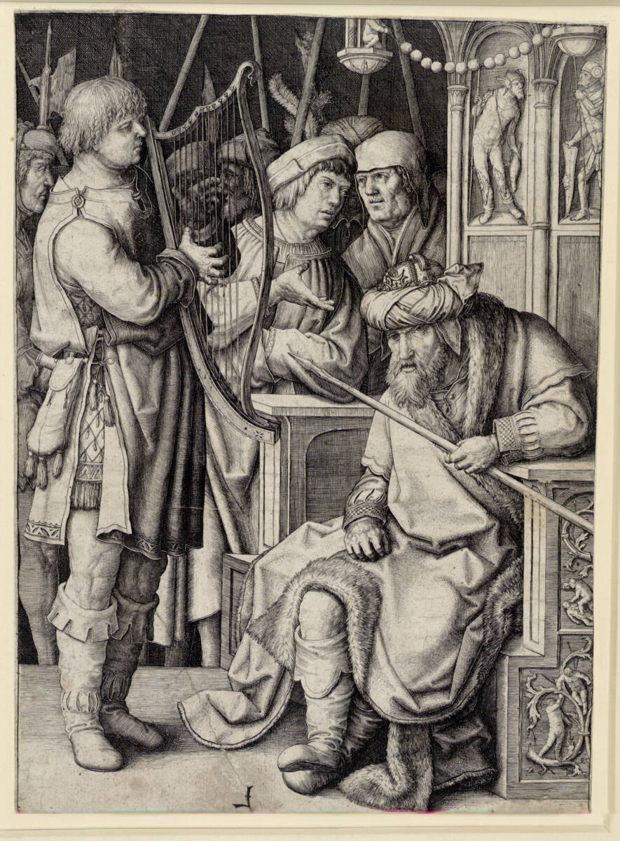 David spielt vor Saul die Harfe, Lucas van Leyden