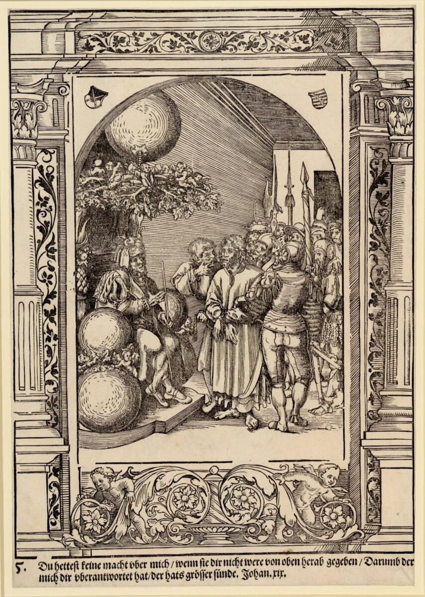Lucas Cranach d. Ä., Christus vor Herodes (Passion Christi, 5), Inv. Nr.: DG1929/146
