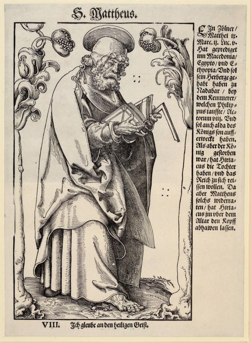 Lucas Cranach d. Ä., Der Apostel Matthäus, Inv. Nr.: DG1929/215