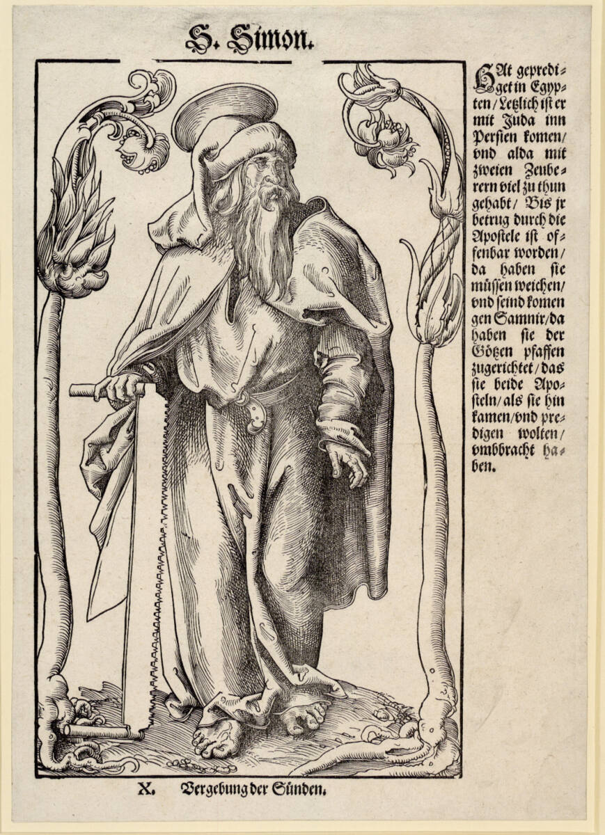 Der Apostel Simon, Lucas Cranach d. Ä.