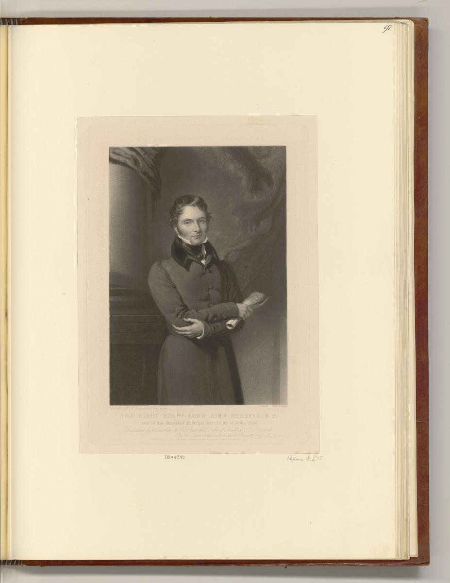 Britische Druckgrafiken aus der 1. Hälfte des 19. Jahrhunderts, The Right Honble Lord John Russ…