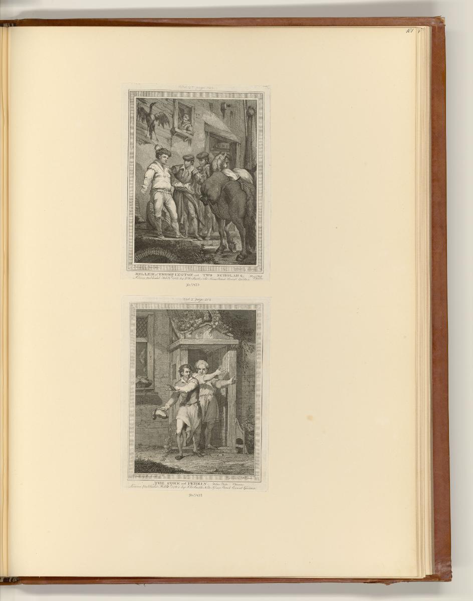 Britische Radierungen des 18. Jahrhunderts, Miller of Trompington and two Scholars; The Coke an…