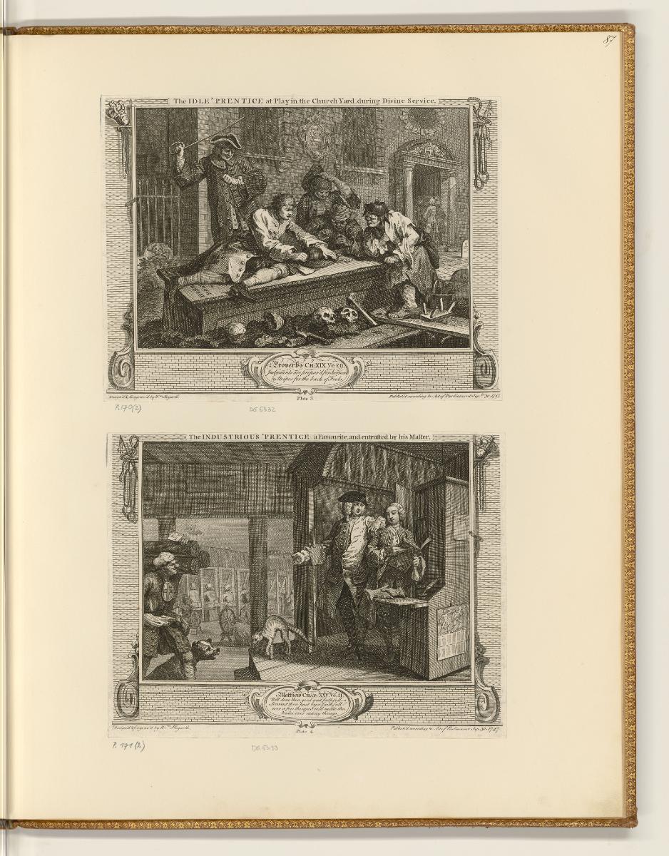 Druckgrafiken von William Hogarth, Industry and Idleness, Inv. Nr.: England nach Sektionen II/3…