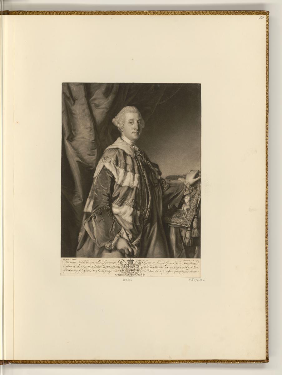Schabblätter nach Joshua Reynolds, The Most Noble Granville Leveson, Earl Gower, Inv. Nr.: Engl…