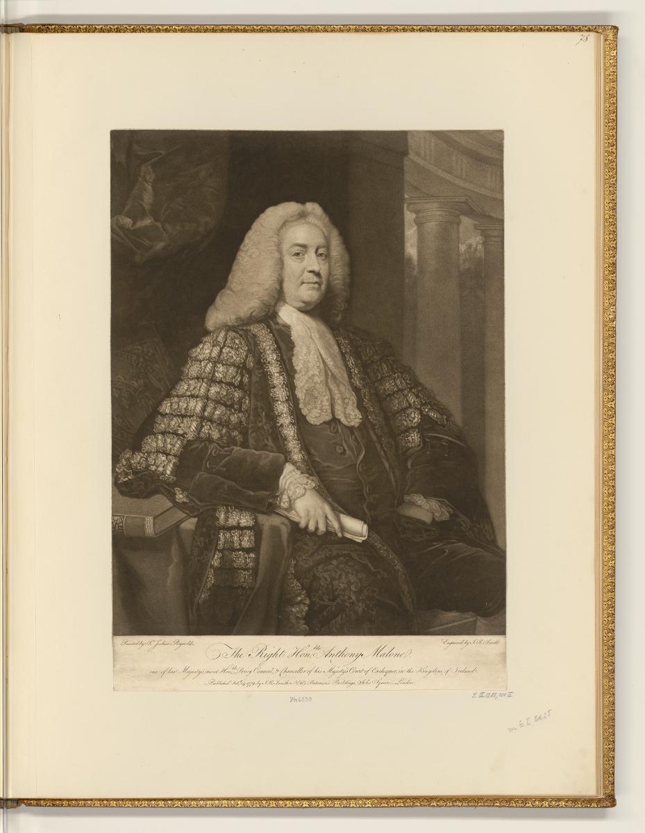 Schabblätter nach Joshua Reynolds, The Right Honble Anthony Malone, Inv. Nr.: England nach Sekt…