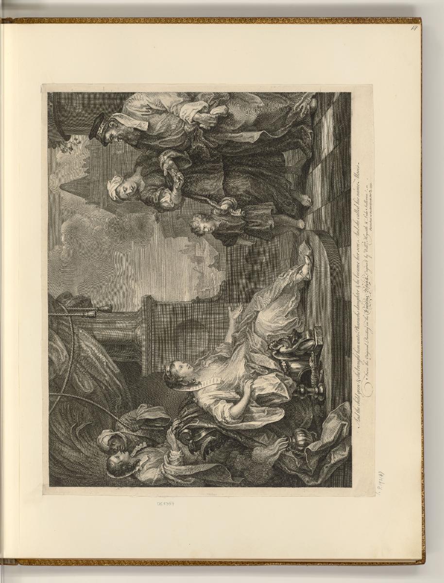 Druckgrafiken von William Hogarth, Moses brought to Pharaoh´s daughter, Inv. Nr.: England nach …