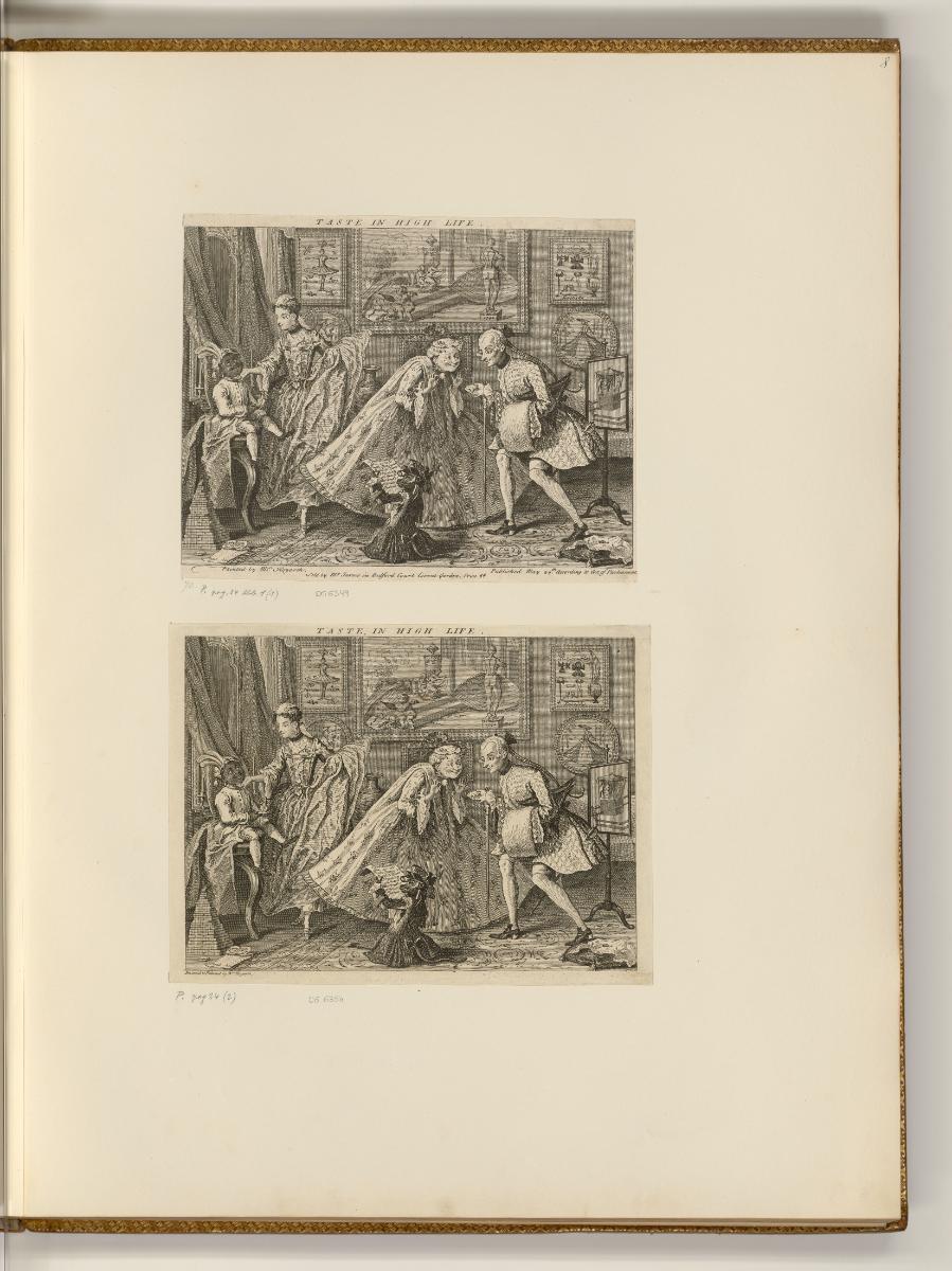 Druckgrafiken von William Hogarth, Taste in high life, Inv. Nr.: England nach Sektionen II/4, E…