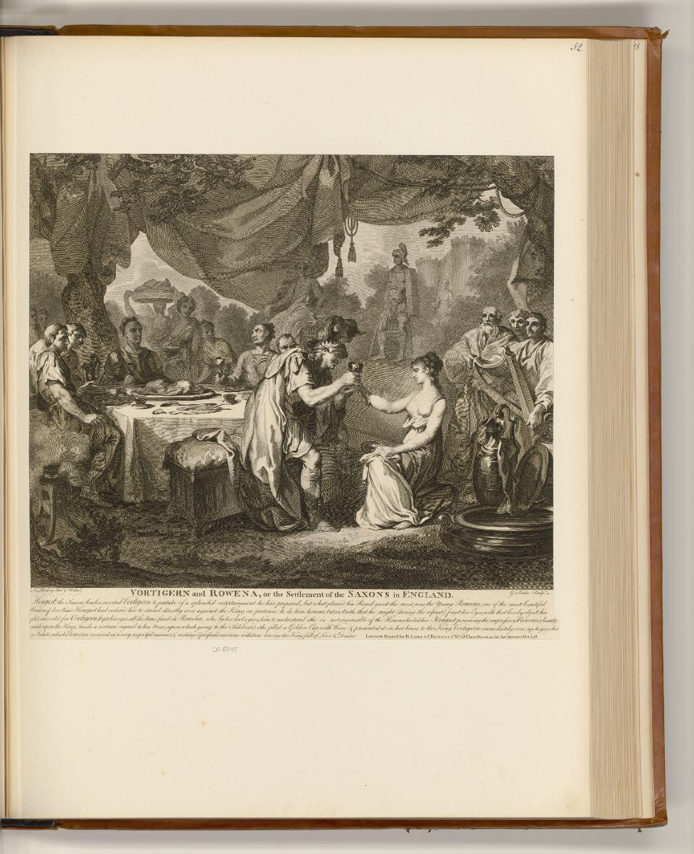 Britische Druckgrafiken des 18. Jahrhunderts, Vortigren & Rowena; or the Settlement of the Saxo…