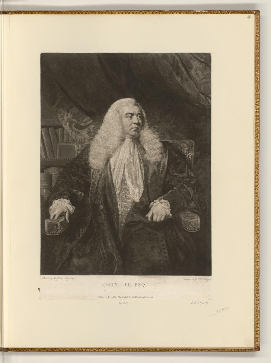 Schabblätter nach Joshua Reynolds, John Lee, Esqr., Inv. Nr.: England nach Sektionen II/8, E/II…