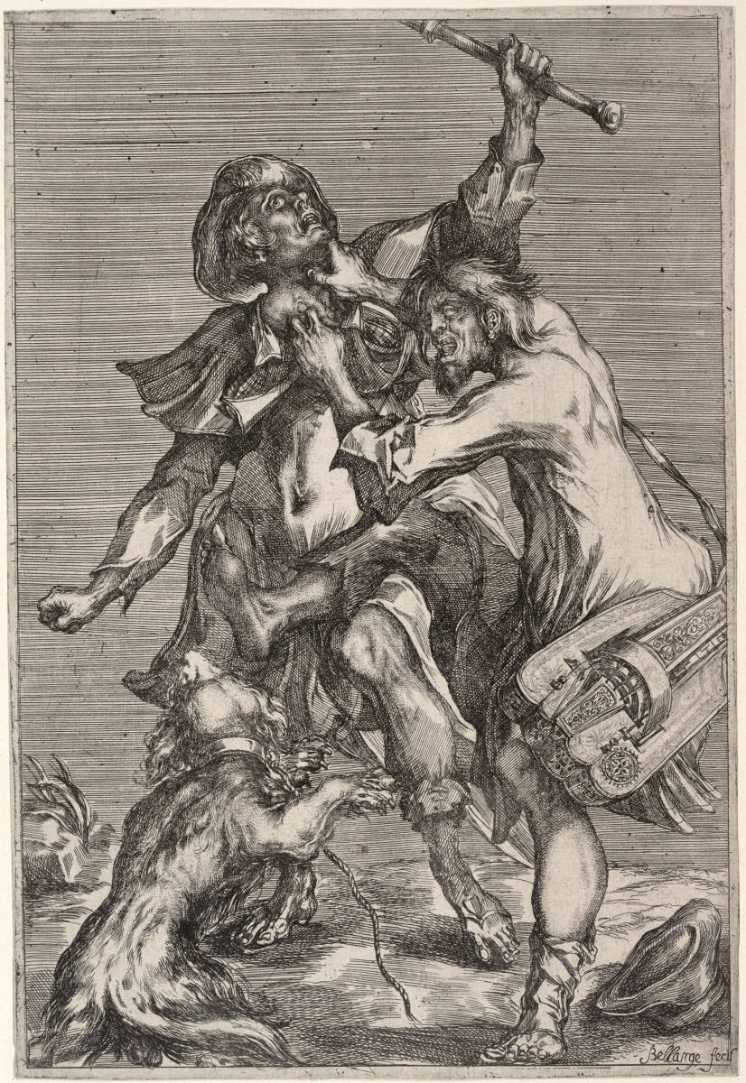 Zwei raufende Bettler, Jacques Bellange