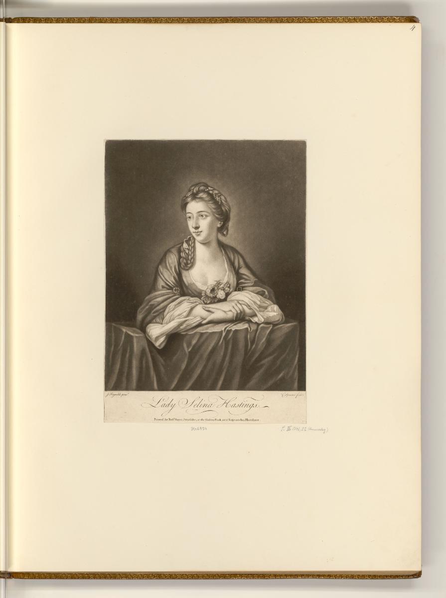 Schabblätter nach Joshua Reynolds, Lady Selina Hastings, Inv. Nr.: England nach Sektionen II/10…