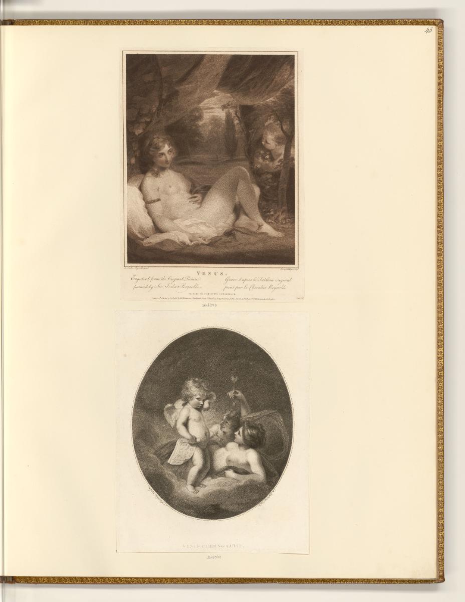 Druckgrafiken nach Joshua Reynolds, Venus; Venus Chiding Cupid, Inv. Nr.: England nach Sektione…