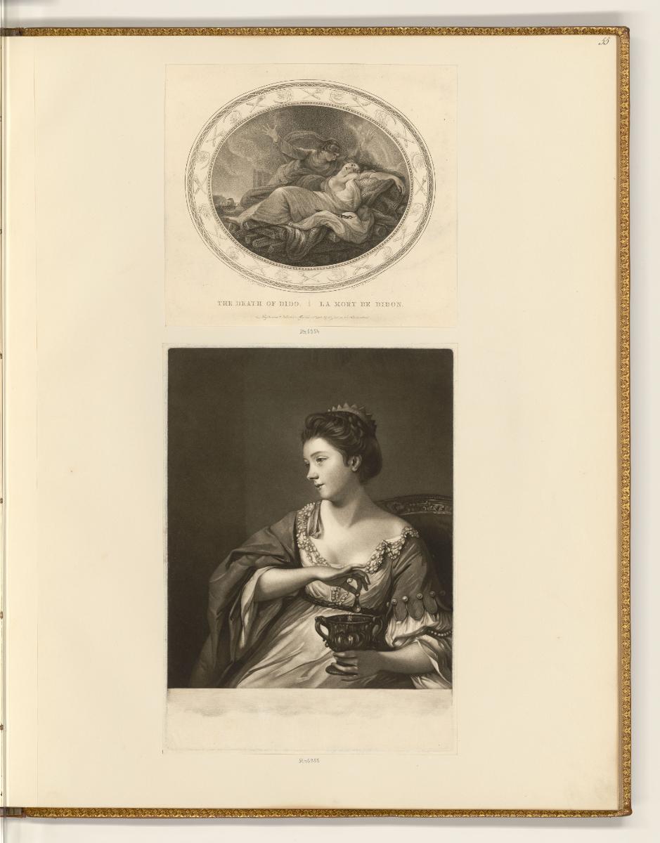 Druckgrafiken nach Joshua Reynolds, The death of Dido; Kitty Fisher, Inv. Nr.: England nach Sek…