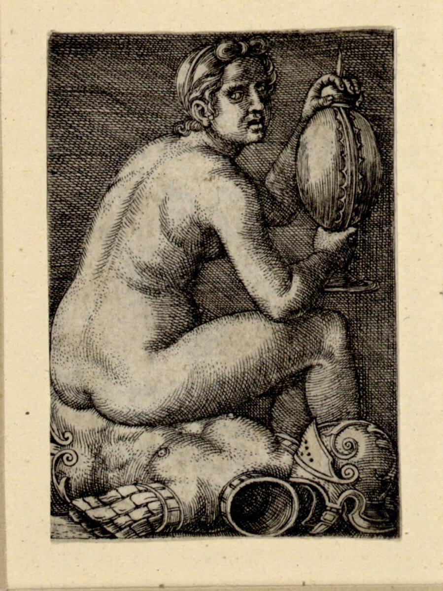 Barthel Beham, Die nackte Frau auf dem Panzer, Inv. Nr.: DG1930/761