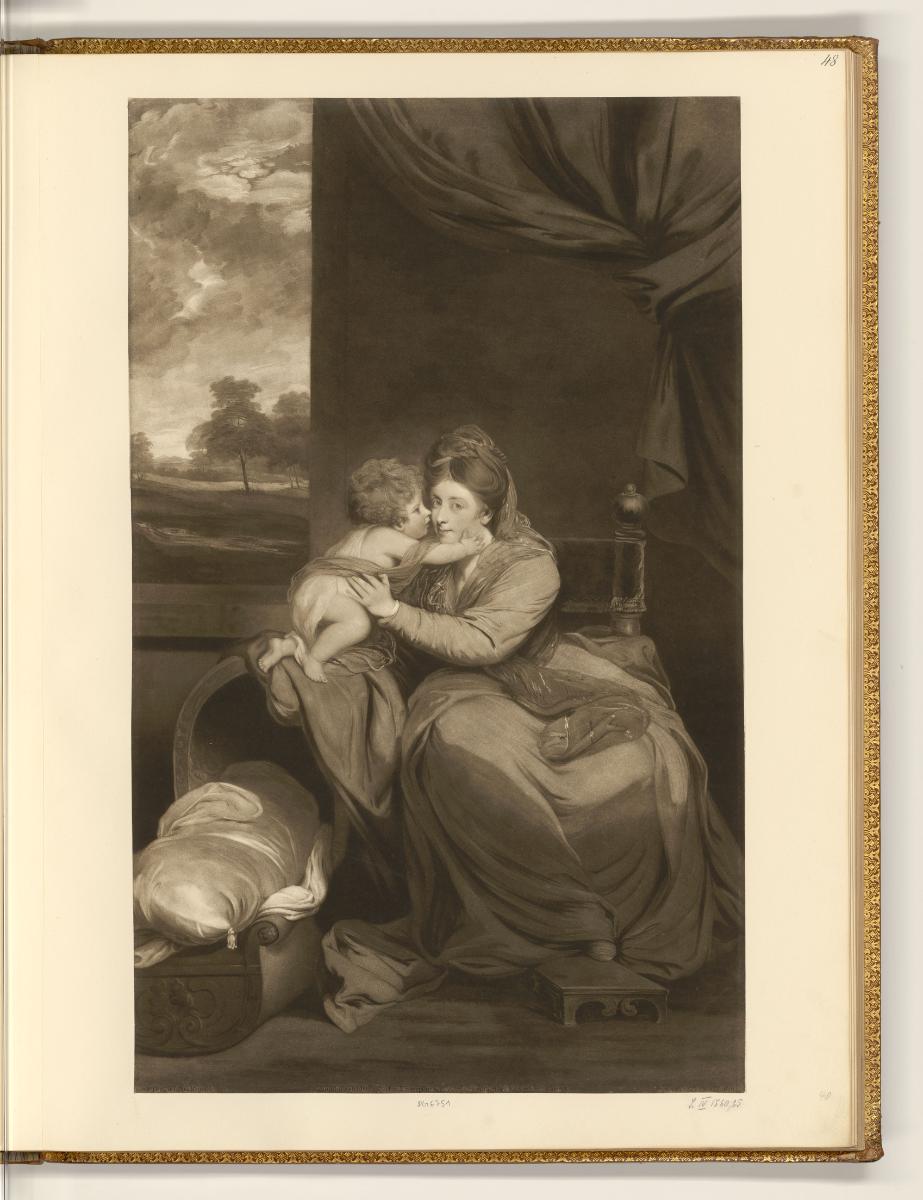Schabblätter nach Joshua Reynolds, The Right Honble Elizabeth Lady Melbourne, & the Honble Peni…