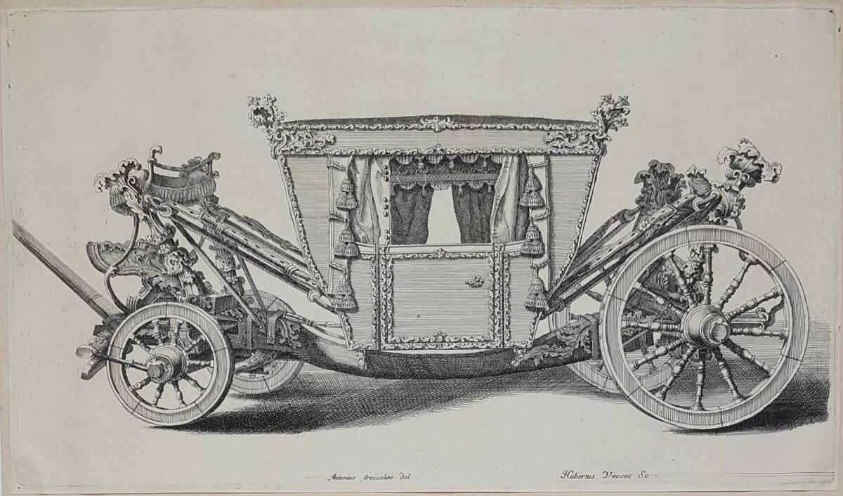Karosse aus dem Fuhrpark des Fürsten Anton Florian von Liechtenstein als kaiserlicher Botschaft…