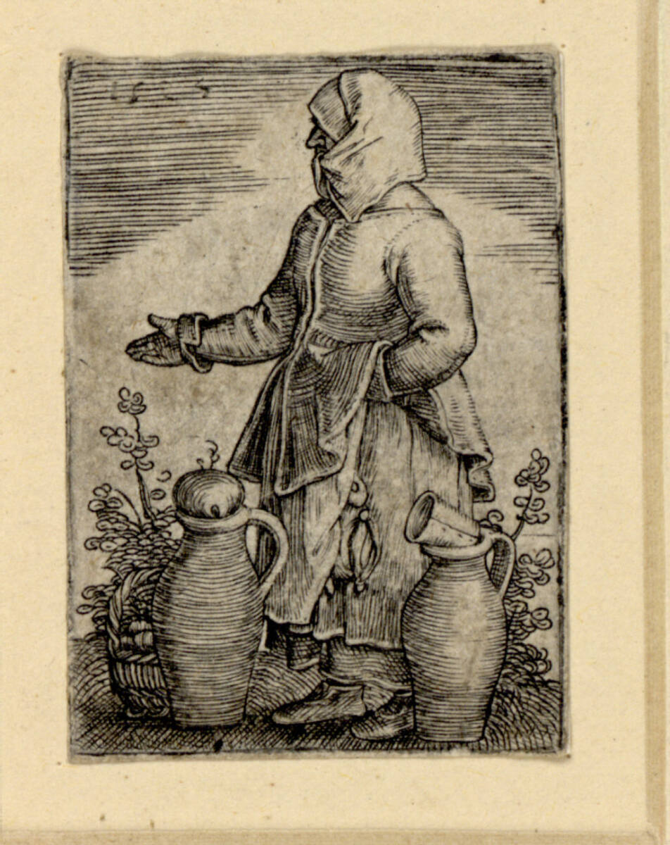 Die Bäuerin mit zwei Krügen, Barthel Beham, 1524
