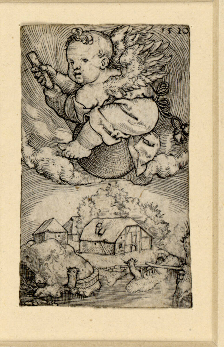 Genius auf einer Kugel durch die Luft reitend, Barthel Beham, 1520