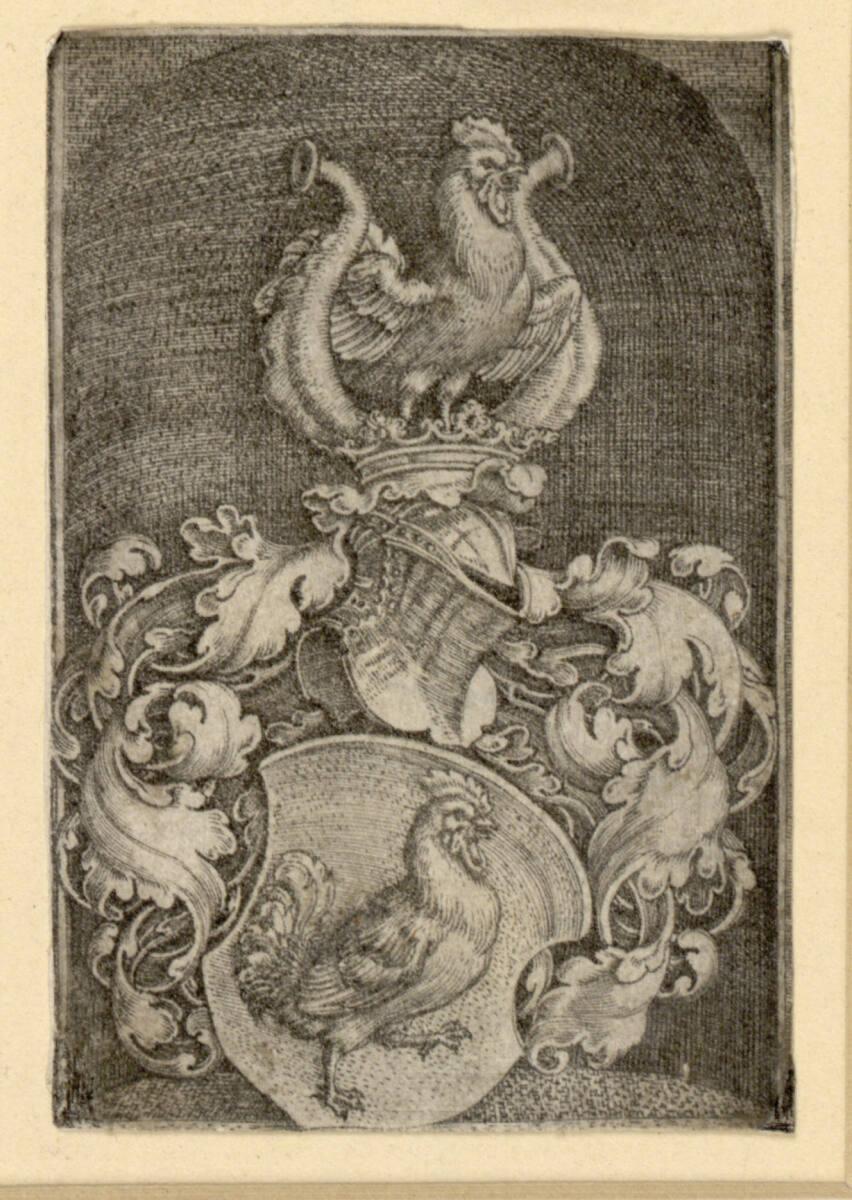 Barthel Beham, Das Wappen mit dem Hahn, Inv. Nr.: DG1930/811