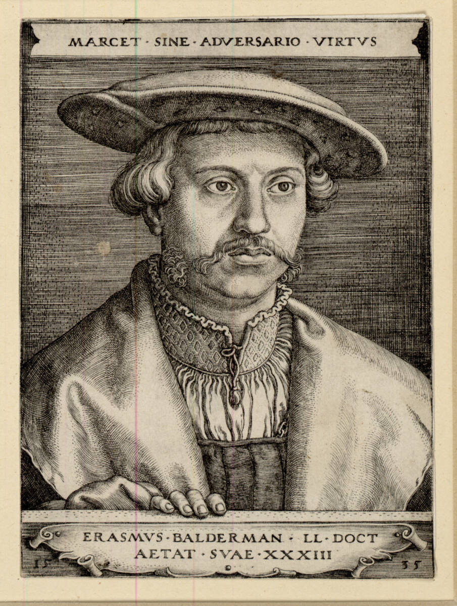 Doktor Erasmus Baldermann, Barthel Beham, 1535