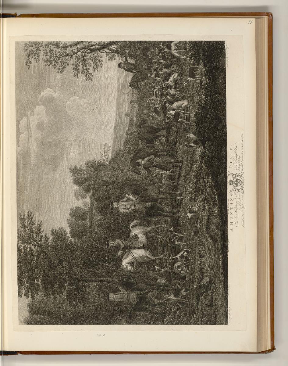 Britische Druckgrafiken aus der 2. Hälfte des 18. Jahrhunderts, A hunting piece, Inv. Nr.: Engl…