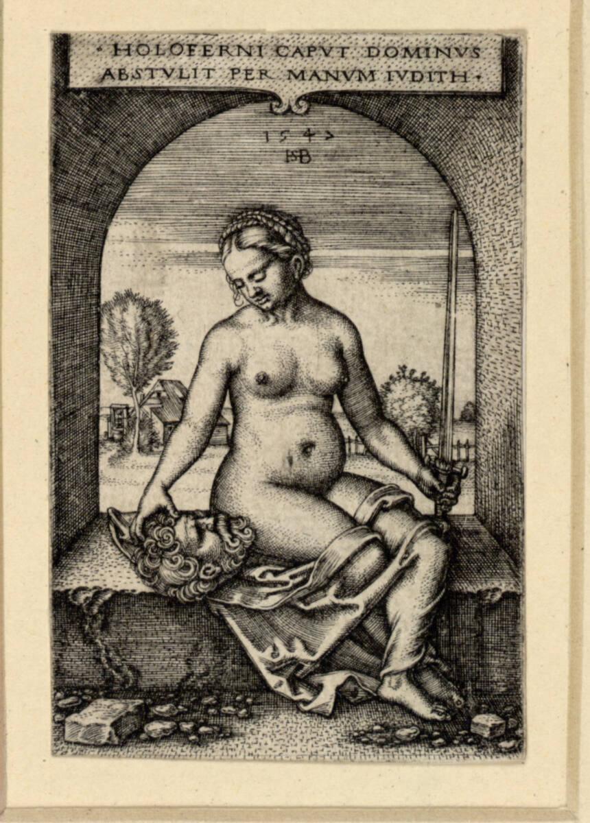 Sebald Beham, Judith im Fensterbogen sitzend, Inv. Nr.: DG1930/858