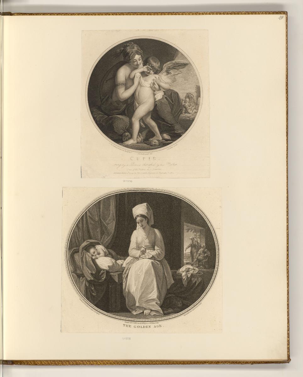 Druckgrafiken nach Benjamin West, Cupid; The Golden Age, Inv. Nr.: England nach Sektionen II/14…
