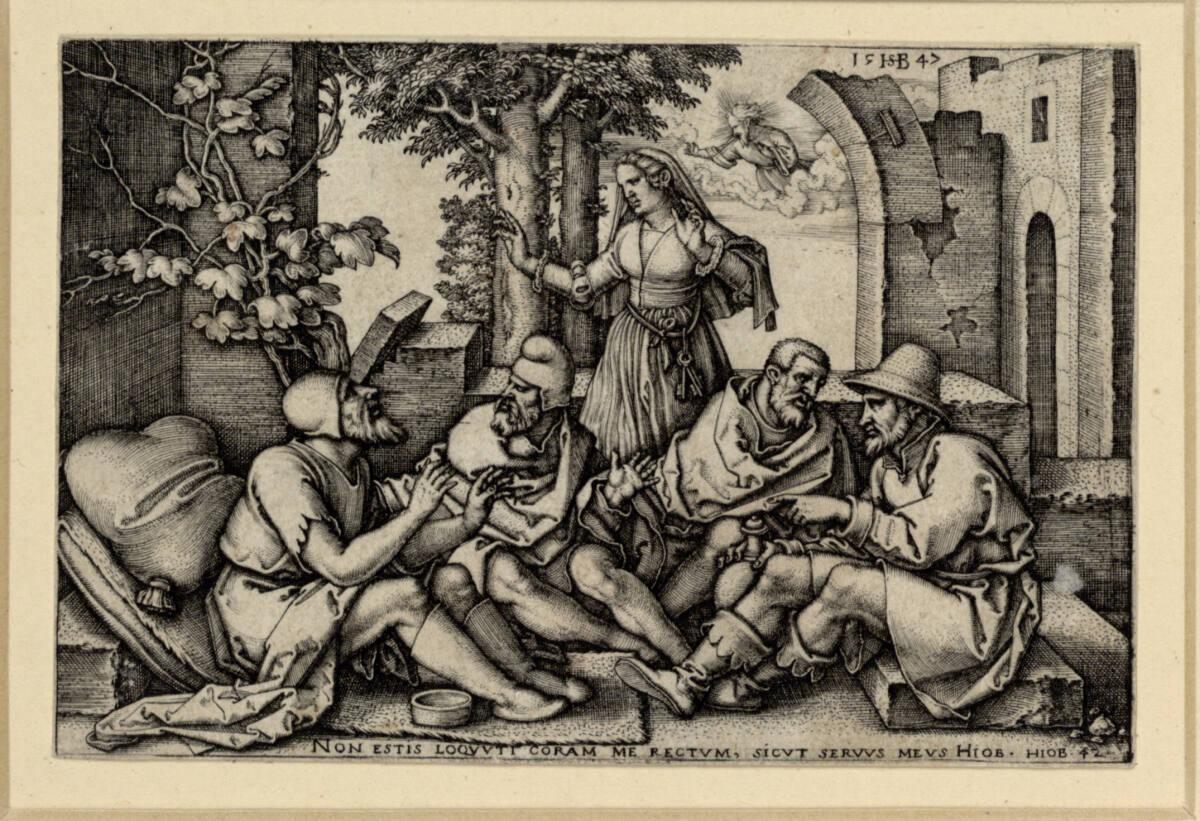 Sebald Beham, Hiob mit seinen Freunden, Inv. Nr.: DG1930/864