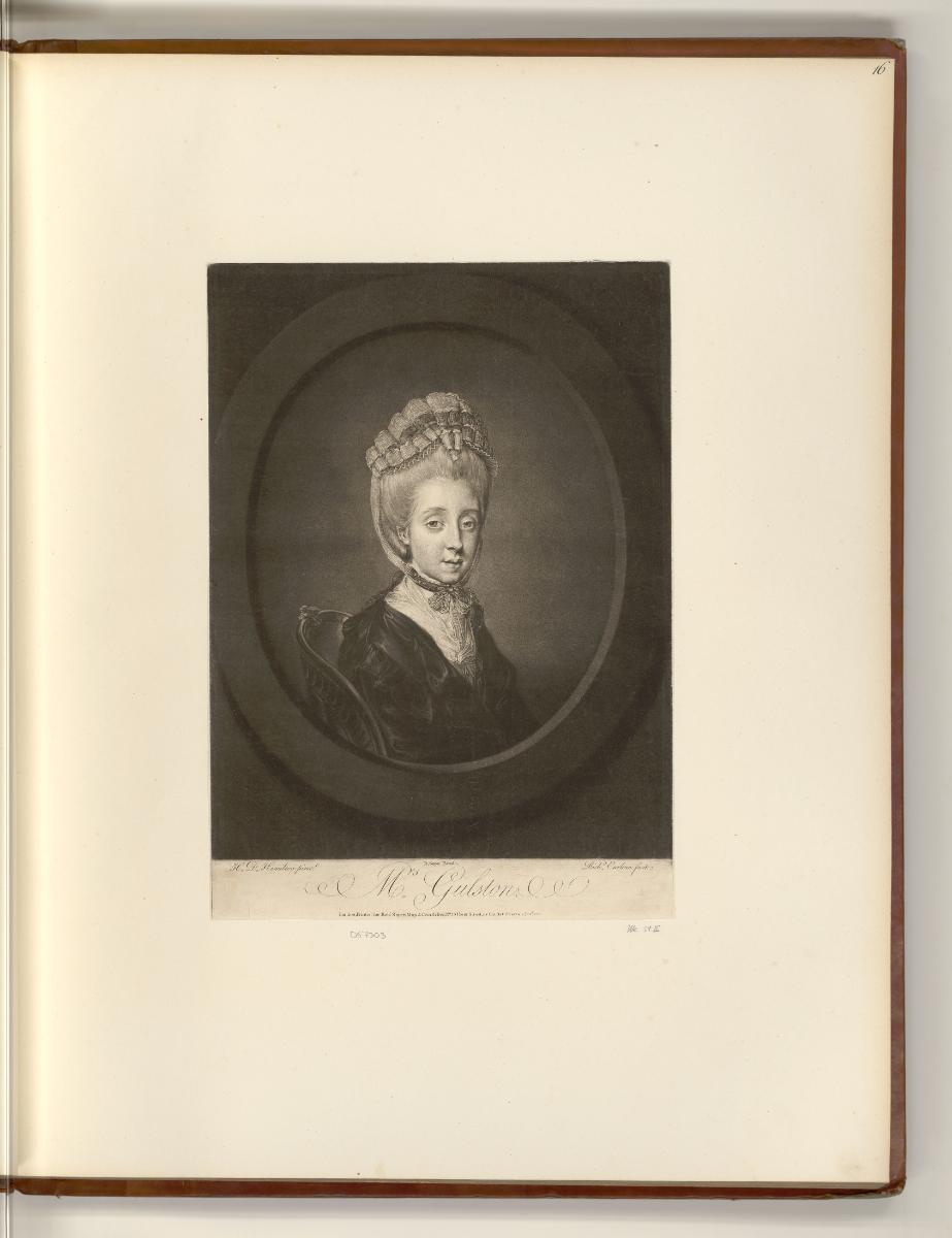 Britische Druckgrafiken des späten 18. Jahrhunderts, Porträt Mrs Gulston, Inv. Nr.: England nac…