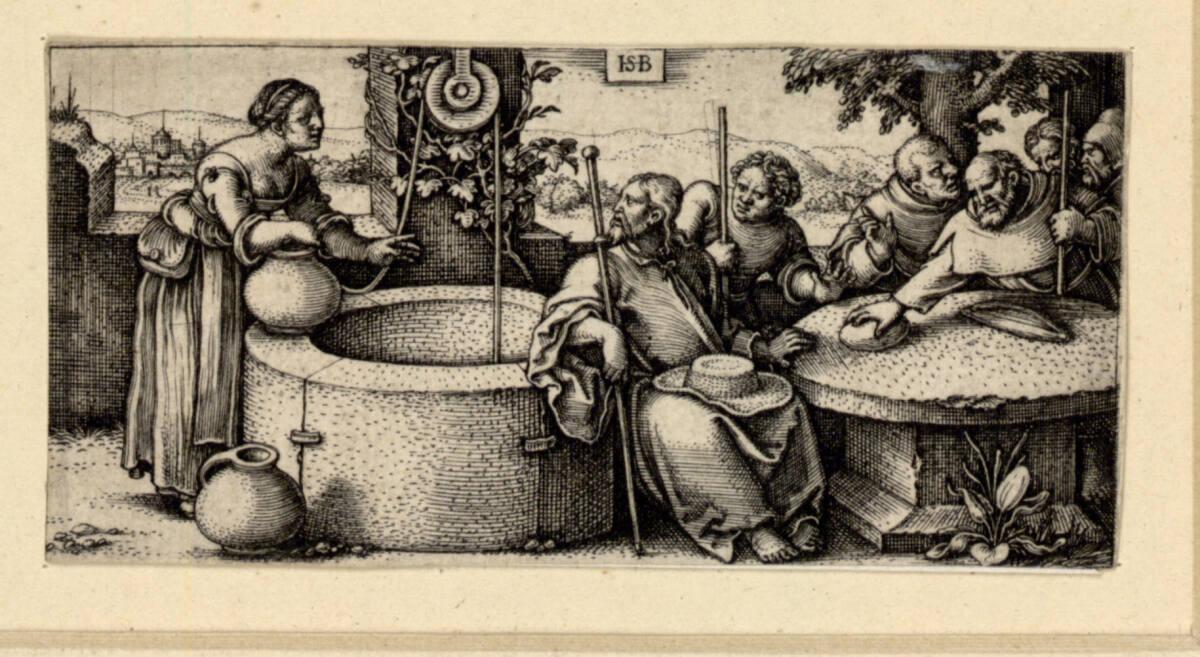 Sebald Beham, Christus und die Samariterin, Inv. Nr.: DG1930/874