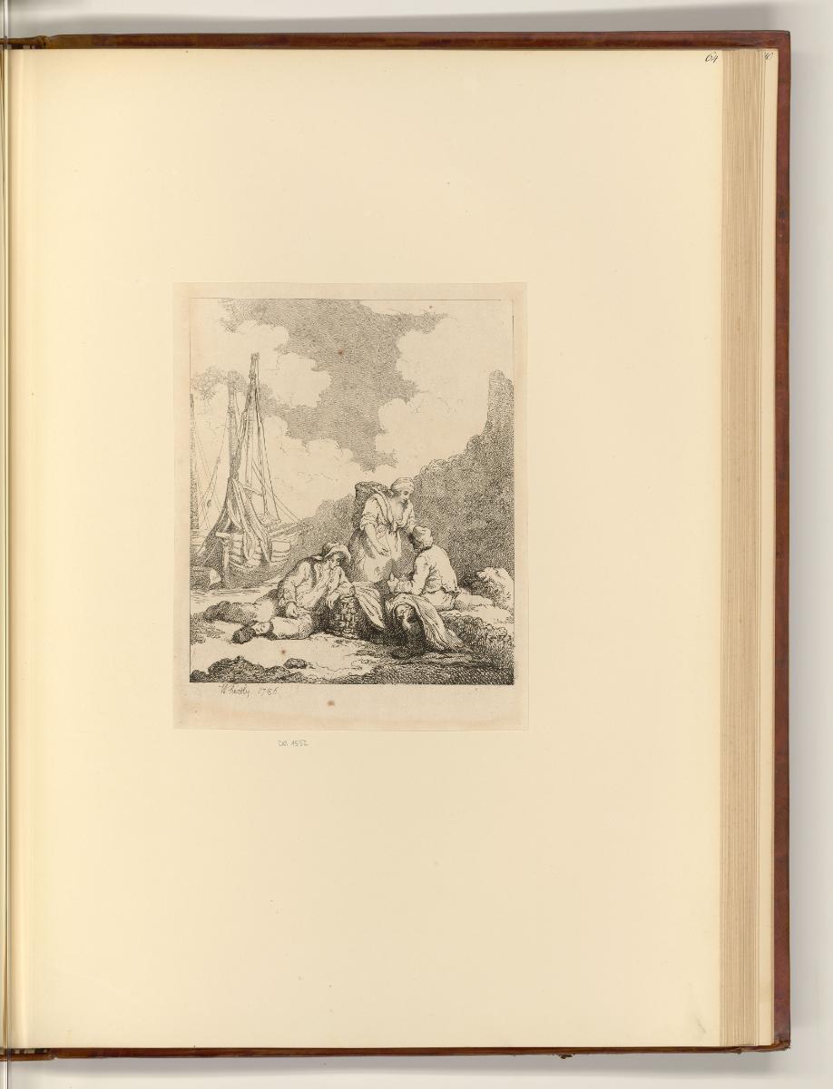 Britische Druckgrafiken aus der 2. Hälfte des 18. Jahrhunderts, Szene an der Küste, Inv. Nr.: E…