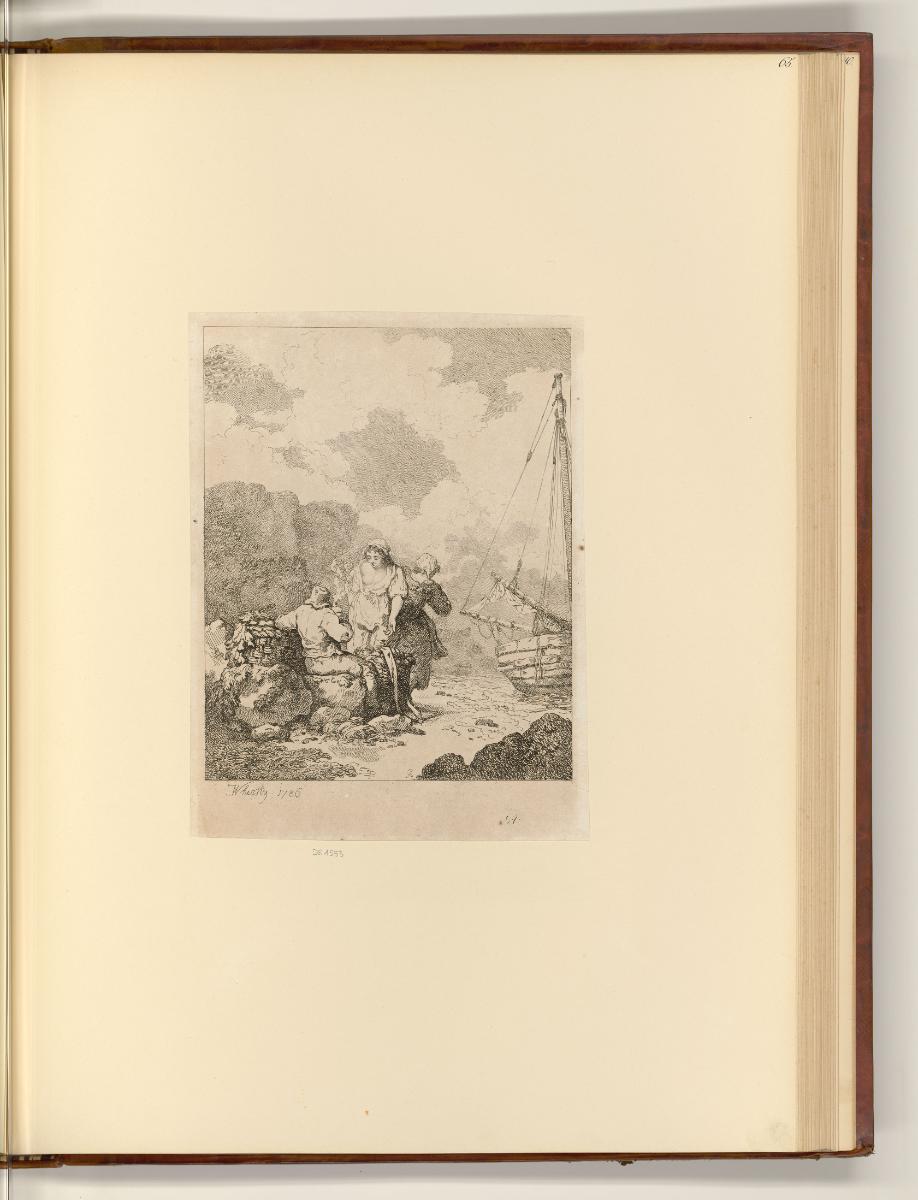 Britische Druckgrafiken aus der 2. Hälfte des 18. Jahrhunderts, Szene an der Küste, Inv. Nr.: E…