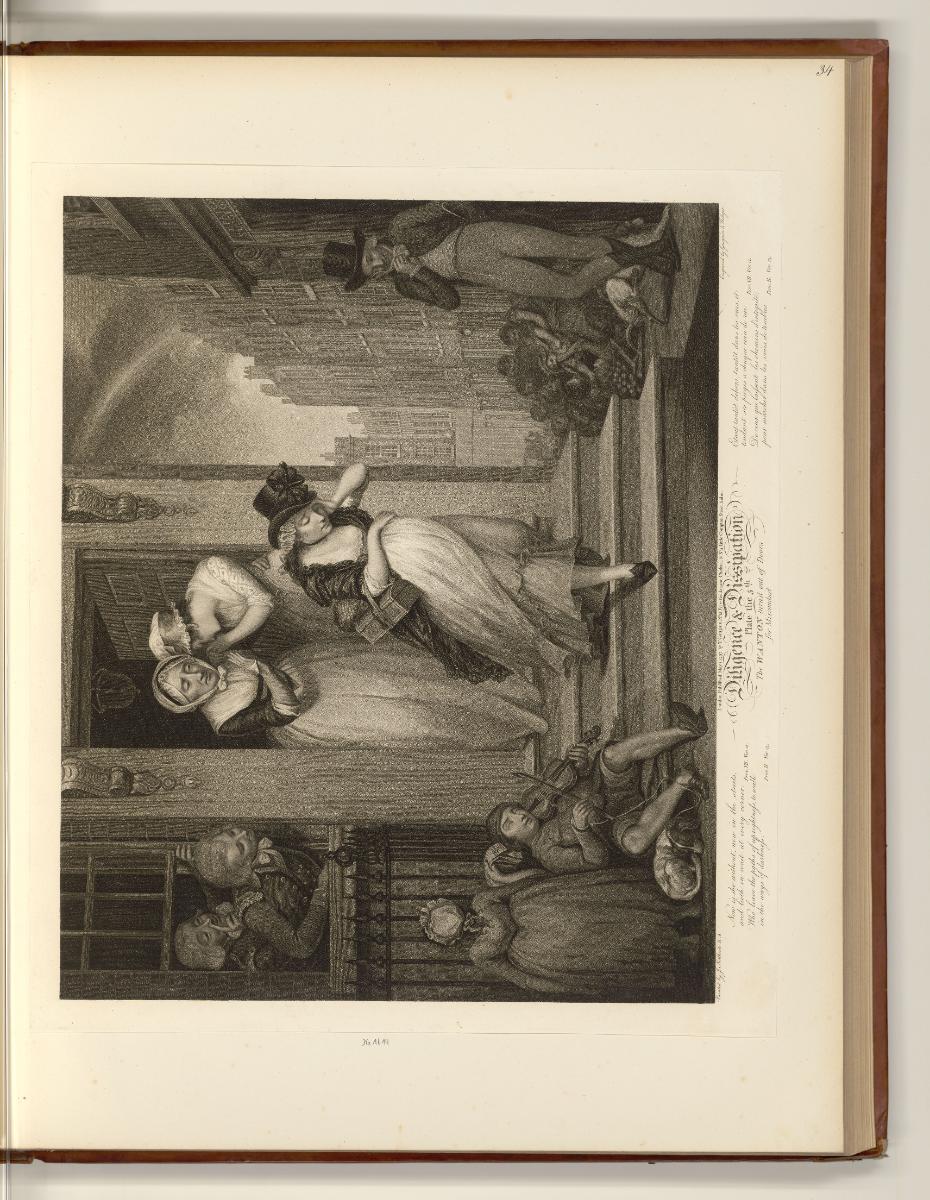 Britische Druckgrafiken des späten 18. Jahrhunderts, The wanton turn'd out of doors for miscond…