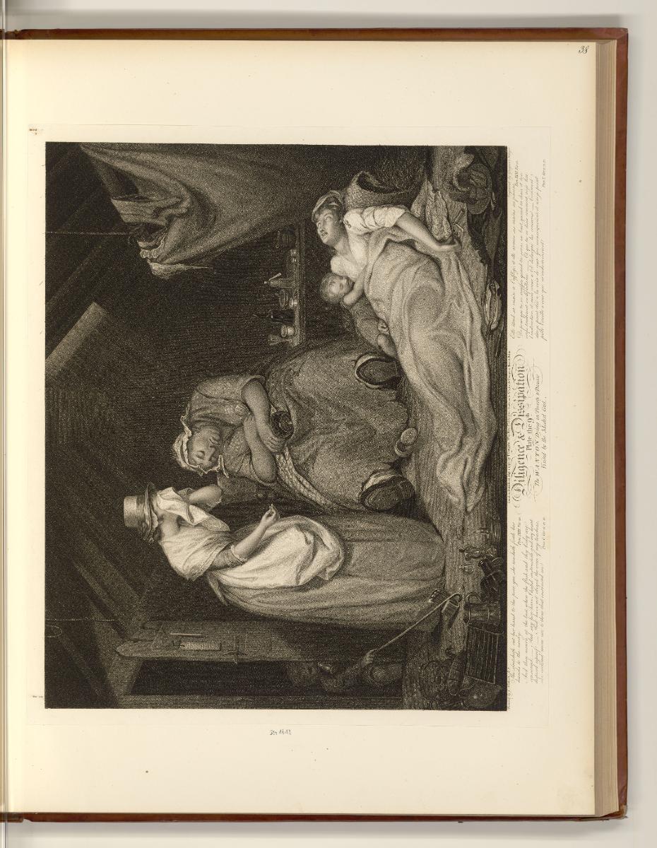 Britische Druckgrafiken des späten 18. Jahrhunderts, The wanton dying in poverty & disease visi…