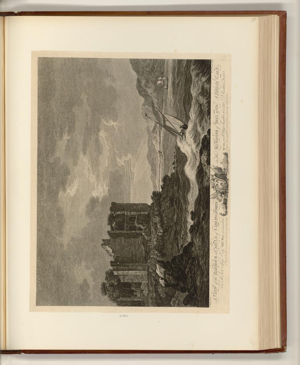 Britische Druckgrafiken des späten 18. Jahrhunderts, A View of the Harbour & Castle of Carlingf…