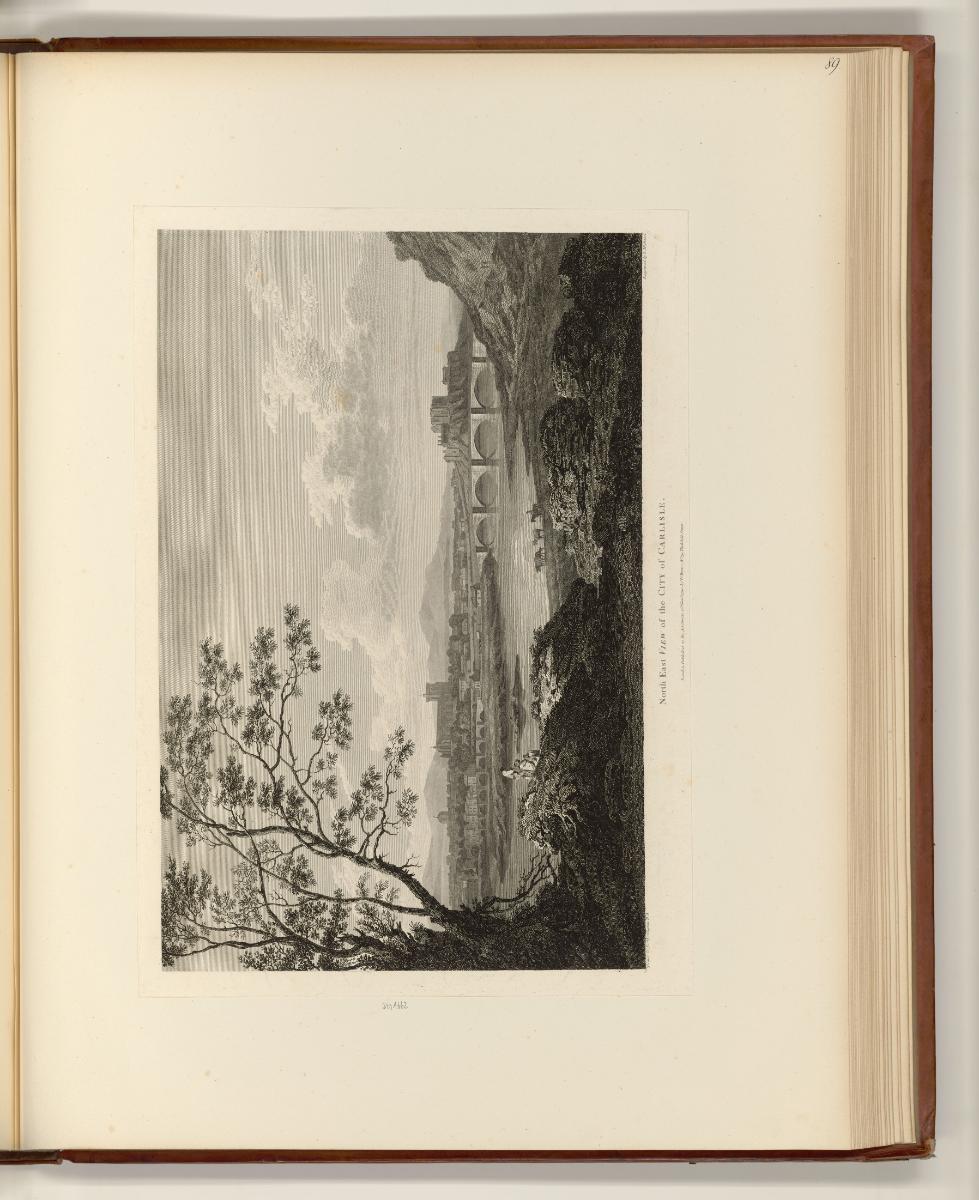Britische Druckgrafiken des späten 18. Jahrhunderts, North East View of the City of Carlisle, I…