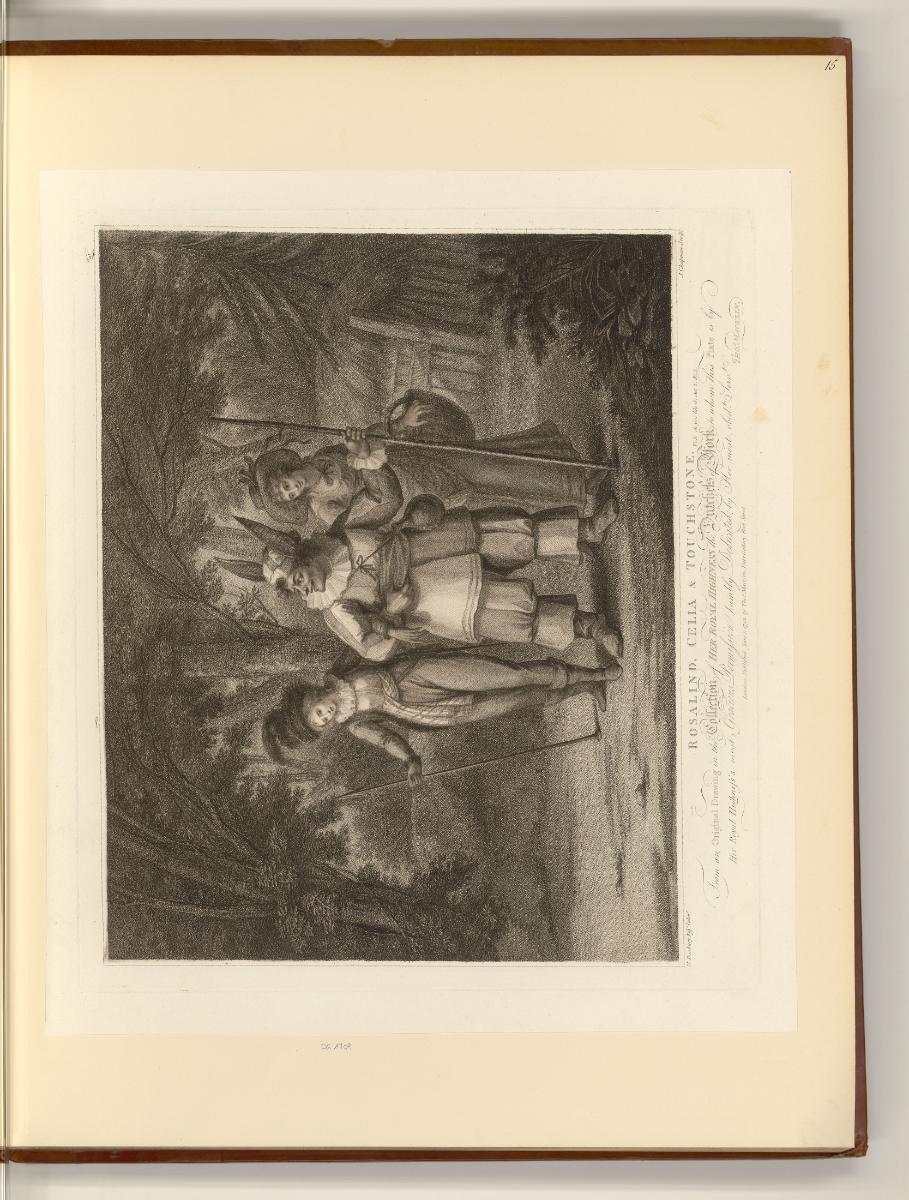 Britische Druckgrafiken des späten 18. Jahrhunderts, Rosalind, Celia & Touchstone, Inv. Nr.: En…