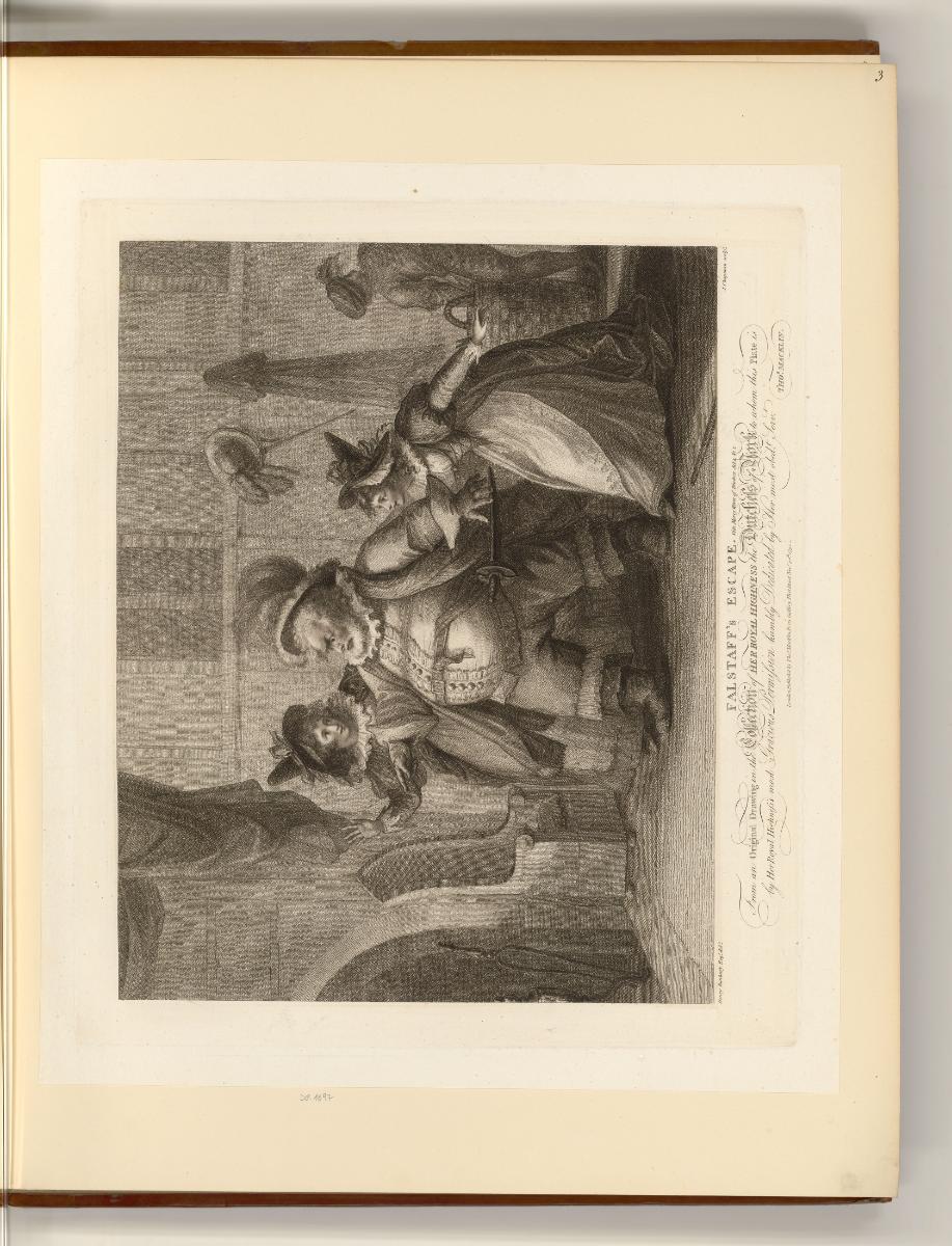 Britische Druckgrafiken des späten 18. Jahrhunderts, Falstaff's Escape, Inv. Nr.: England nach …