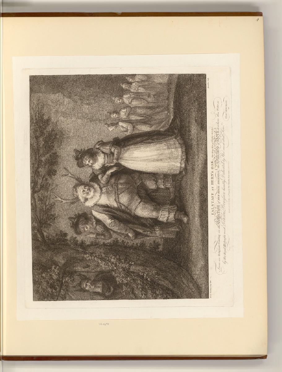 Britische Druckgrafiken des späten 18. Jahrhunderts, Falstaff at Herns Oak, Inv. Nr.: England n…