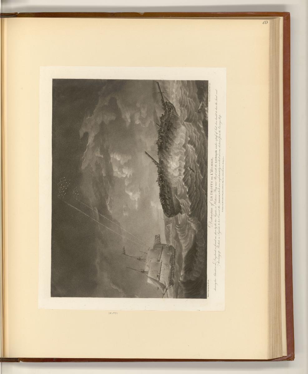Britische Druckgrafiken des späten 18. Jahrhunderts, Destruction of Le Droits de l'Homme, Inv. …